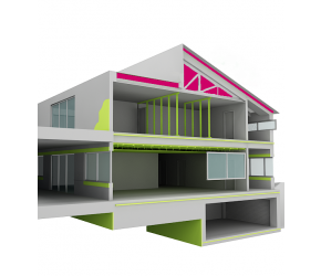 styro domecek strecha